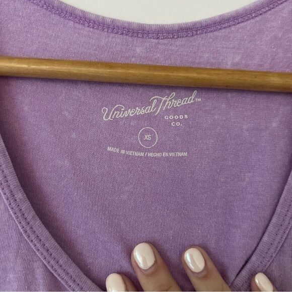 Universal Thread Light Purple Lilac Basic Racerback Cotton Tank Top - Picture 2 of 3